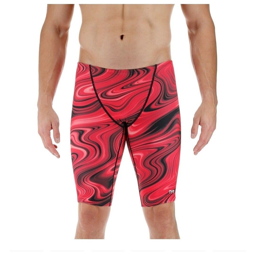 TYR Durafast Elite Red Vitality All Over Swim Jammer SZ 30 New